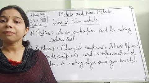 Class VIII Science 09 06 2021 by Ms Mridulata upadhyay chapter 4 Metals and non metals
