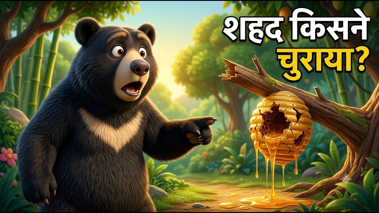 पंचतंत्र कहानी: भालू की शहद चोरी | आनंदवन Ep. 0 | हिंदी कार्टून