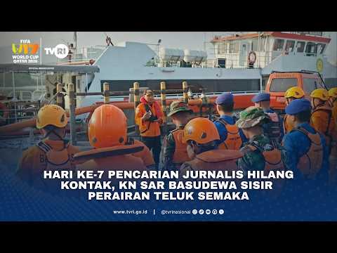Hari Ke-7 Pencarian Jurnalis Hilang Kontak, KN SAR Basudewa Sisir Perairan Teluk Semaka
