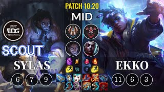 EDG Scout Sylas vs Ekko Mid - KR Patch 10.20