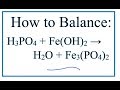 Balancing Chemical Equations and Ions