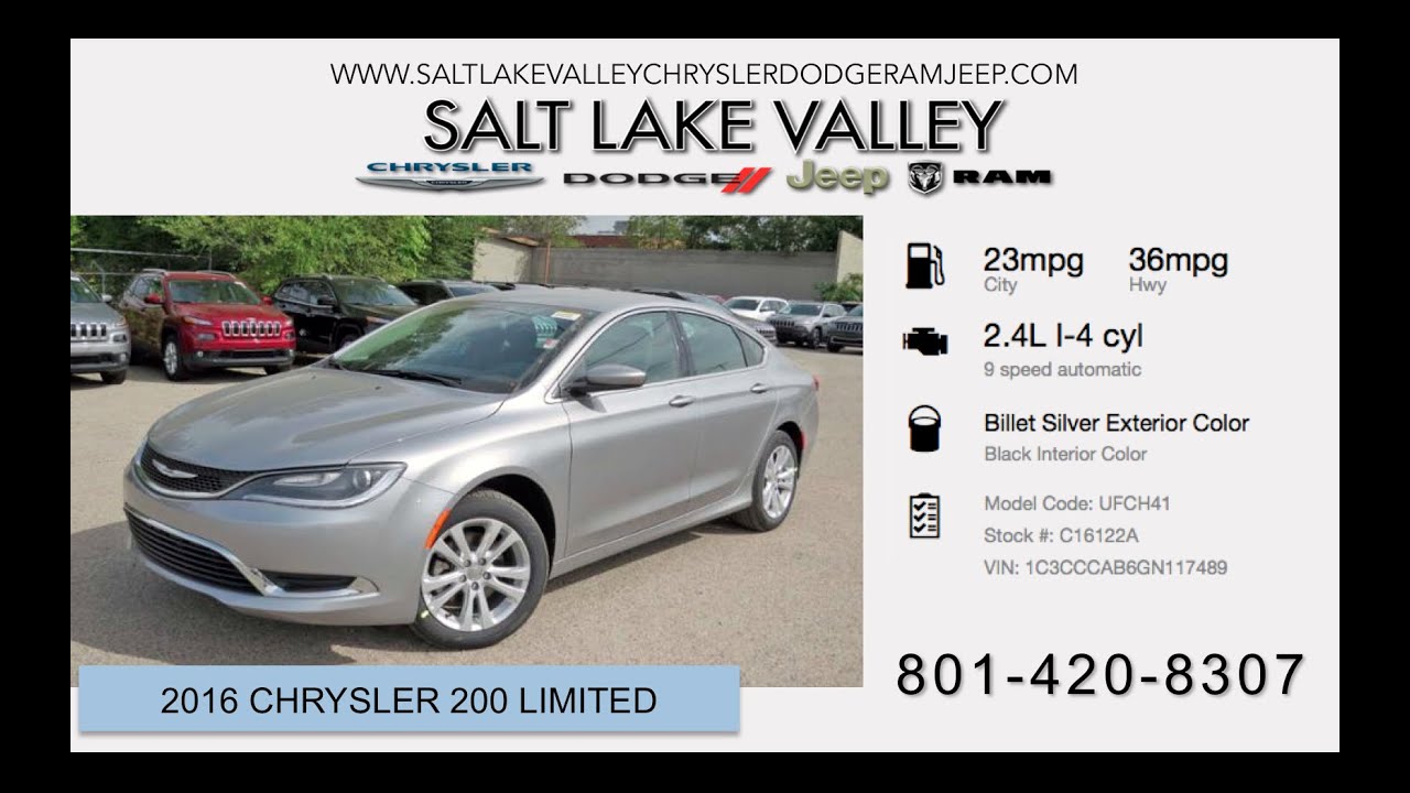 Provo Utah Chrysler Dealer YouTube