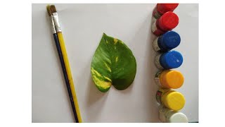 DIY Leaf painting with poster colours #the_craft_room#leaf_painting