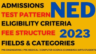 NED University Admissions Complete Guide for XII Students |Test Pattern |Admissions||Eligibility| screenshot 5