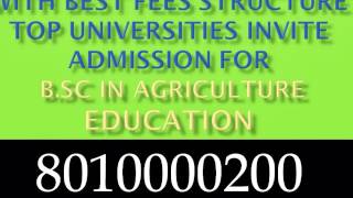 8010000200 |   B.Sc in Agriculture | Distance learning Admission 2014