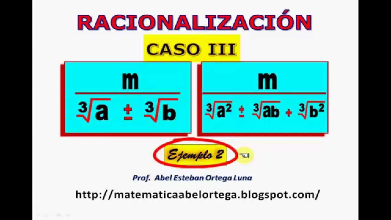RACIONALIZACIÓN Caso III Ejemplo 2 - YouTube