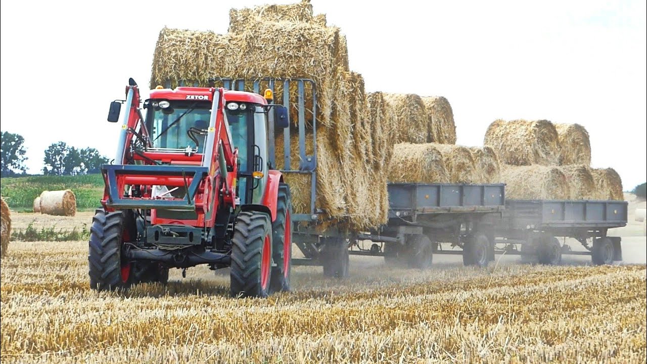 ||Zbiór słomy 2k19 ||Dwa zetory szarpią robotę ||Zetor Proxima 110 Power& Zetor 7745 ||
