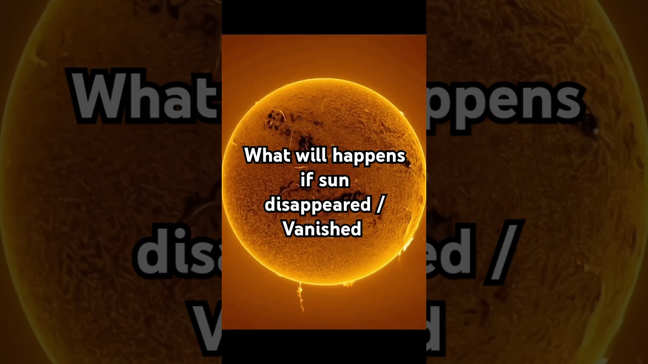 What will happens if sun disappeared : what if sun vanished 