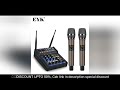 EYK EMC-G04 Audio Mixing with UHF Wireless Microphone 4 Channel Stereo Mixer Console Bluetooth USB f
