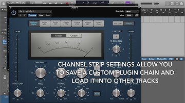 Logic Pro X: Channel Strip Settings