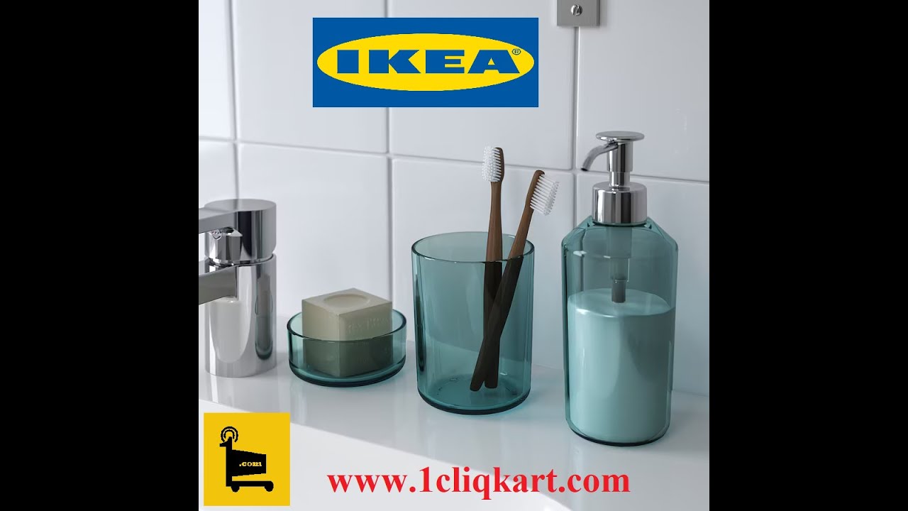 IKEA SKISSEN 3-piece bathroom set UNBOXING BY 1CLIQKART - YouTube