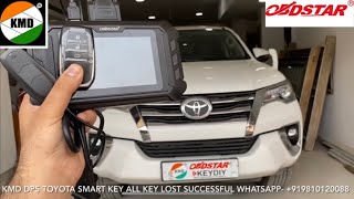 KMD DP5 TOYOTA FORTUNER SMART KEY ALL KEY LOST SUCCESSFUL WITH KMD-KEYSIM SIMULATOR