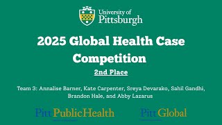 2025 University of Pittsburgh Global Health Case Comp. 2nd Place