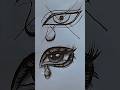 Drawing easy crying eye tutorial ✏️#shorts#art#craft#drawing#crafts#howtodraw#fyp