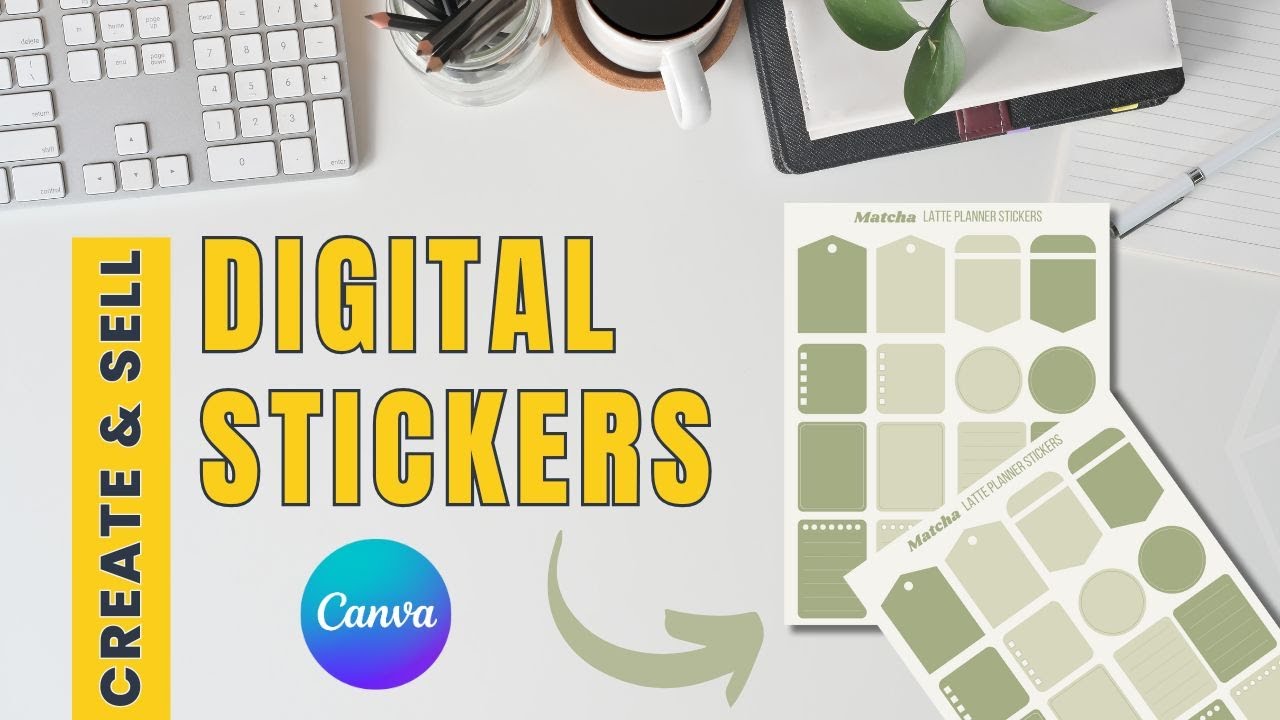 Create Digital Sticker Sheets in Canva to Sell: Easy Tutorial - YouTube