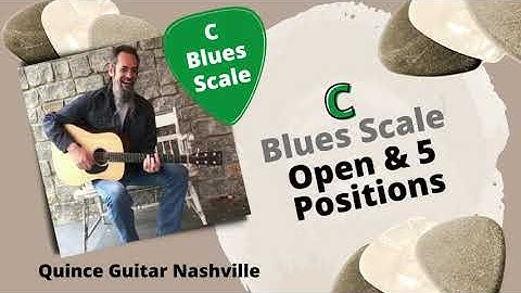 Most Important Guitar Blues Scales - C Blues Scale Patterns - Open & 5 Positions