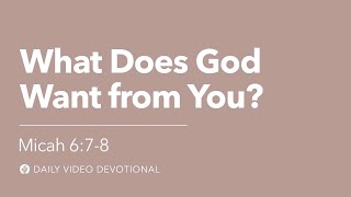What Does God Want from You? | Micah 6:7-8 | Our Daily Bread Video Devotional