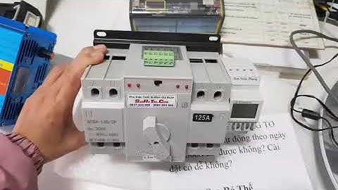 Bộ đảo chiều 2 công tơ Có hẹn giờ tự động . Hỗ trợ cài đặt e yêu cầu. Có át chống giật, dò điện.