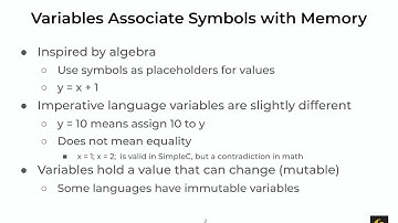 Lecture 11 Variables (COP-3402 Fall 2019)