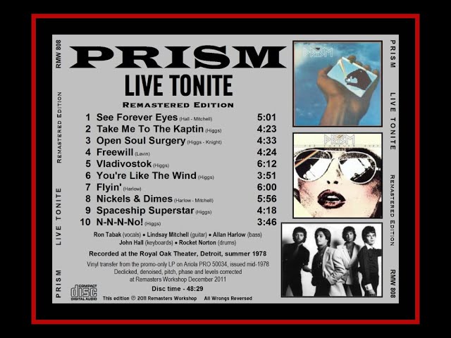 Prism - Live Tonight: Detroit 1978 (Promo LP) - YouTube