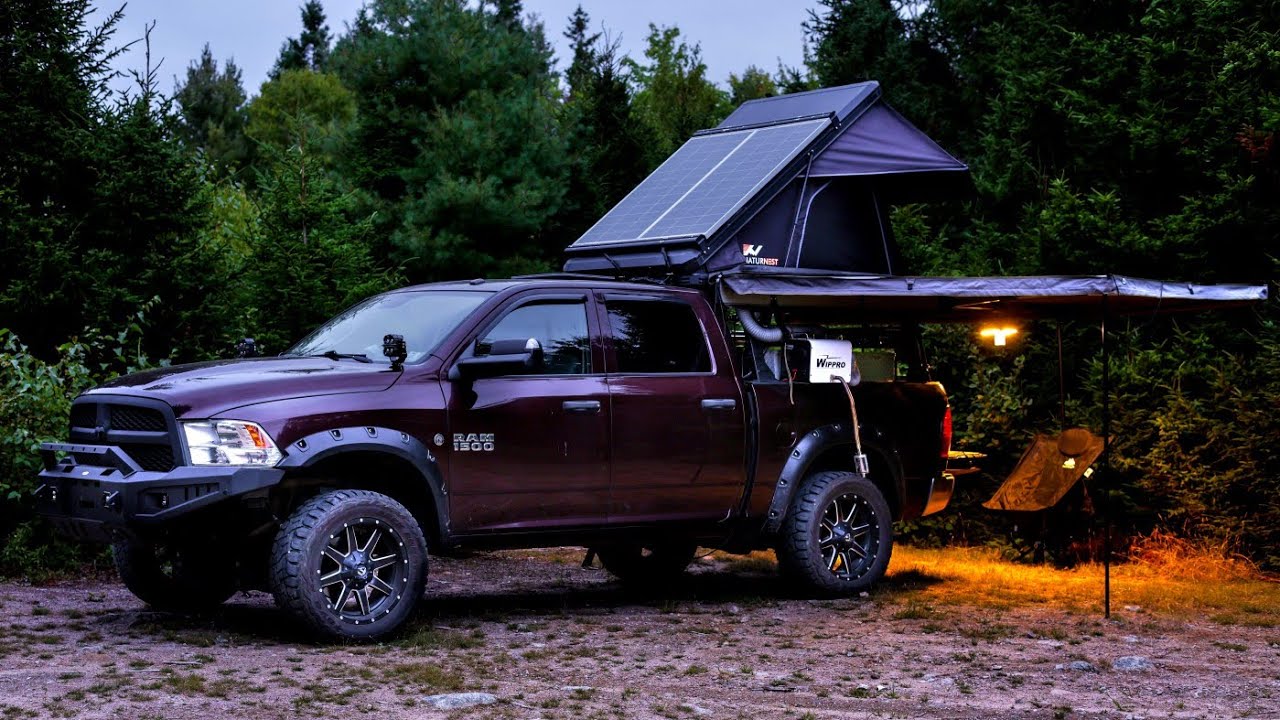 Camping In Heavy Rain With Truck Camper