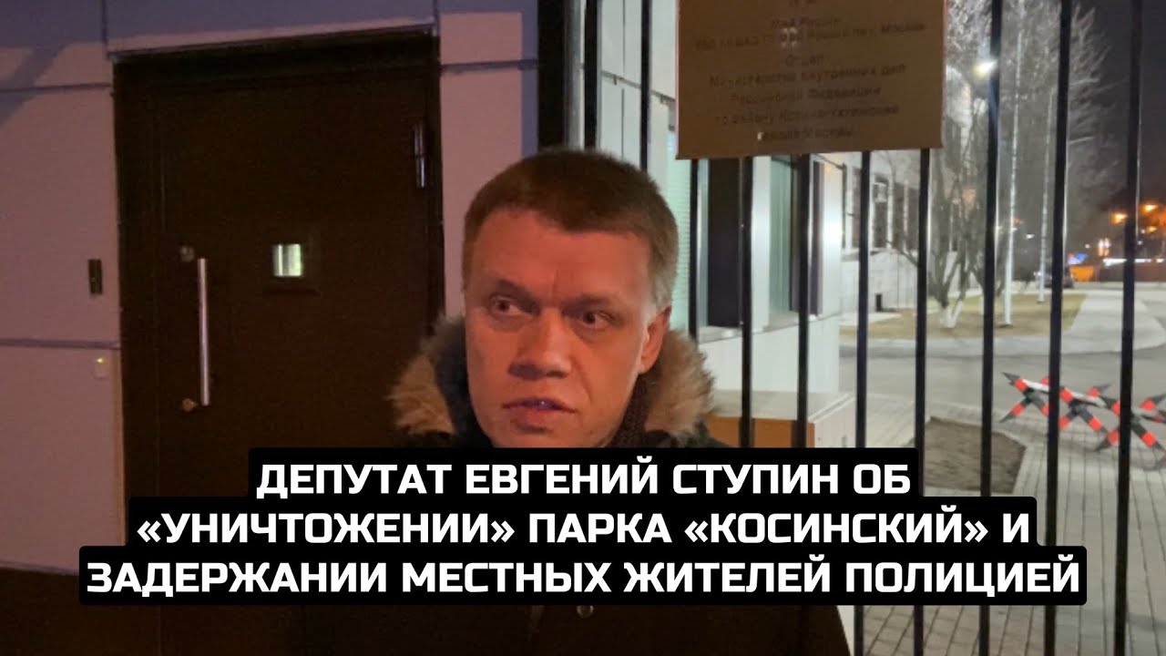 Депутат Евгений Ступин об «уничтожении» парка «Косинский» и задержании местных жителей полицией