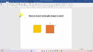 How to insert rectangle shape in word
