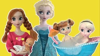 Frozen Full Movie 2 in English! Elsa + Anna Dolls Playing in Snow, Baby, Bath time +More