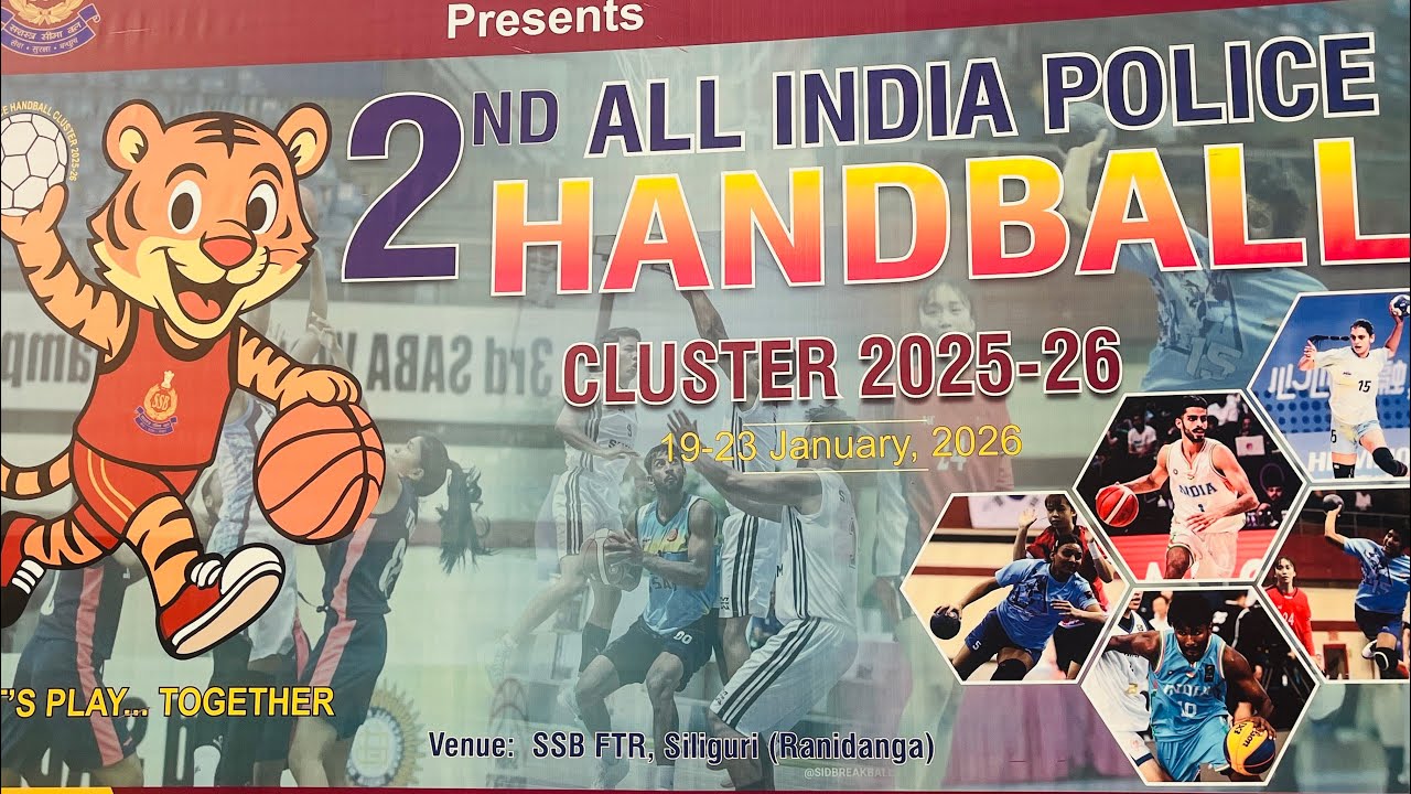 Rajasthan police vs MP police(1st half)// All India Police handball Games 2026// handball match 
