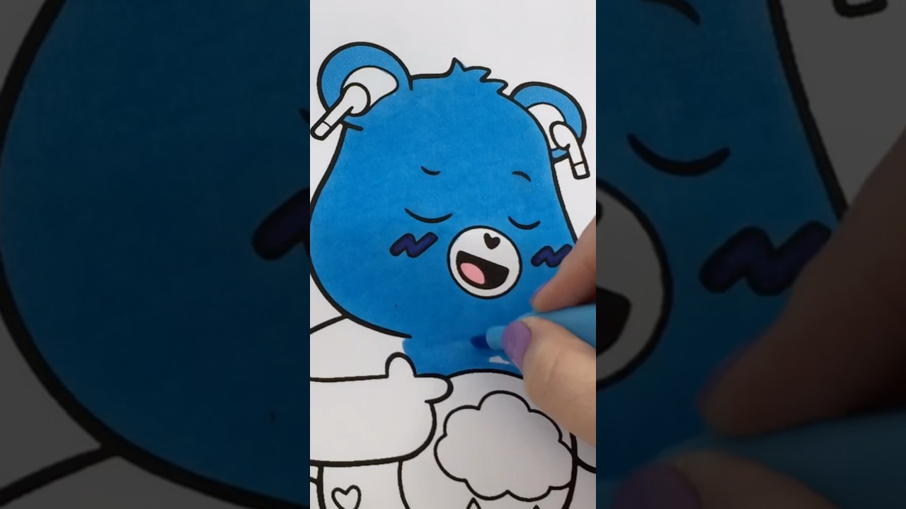 Coloring Care Bears Grumpy Bear 