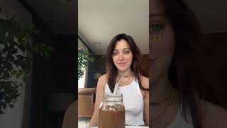 Brunette white tank top pokies