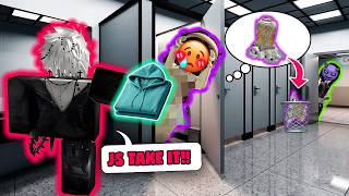 Details 🔥 I Got Trapped In The Girls Bathroom... Then He Saved Me With His Hoodie 😭 TTS Roblox Story Update