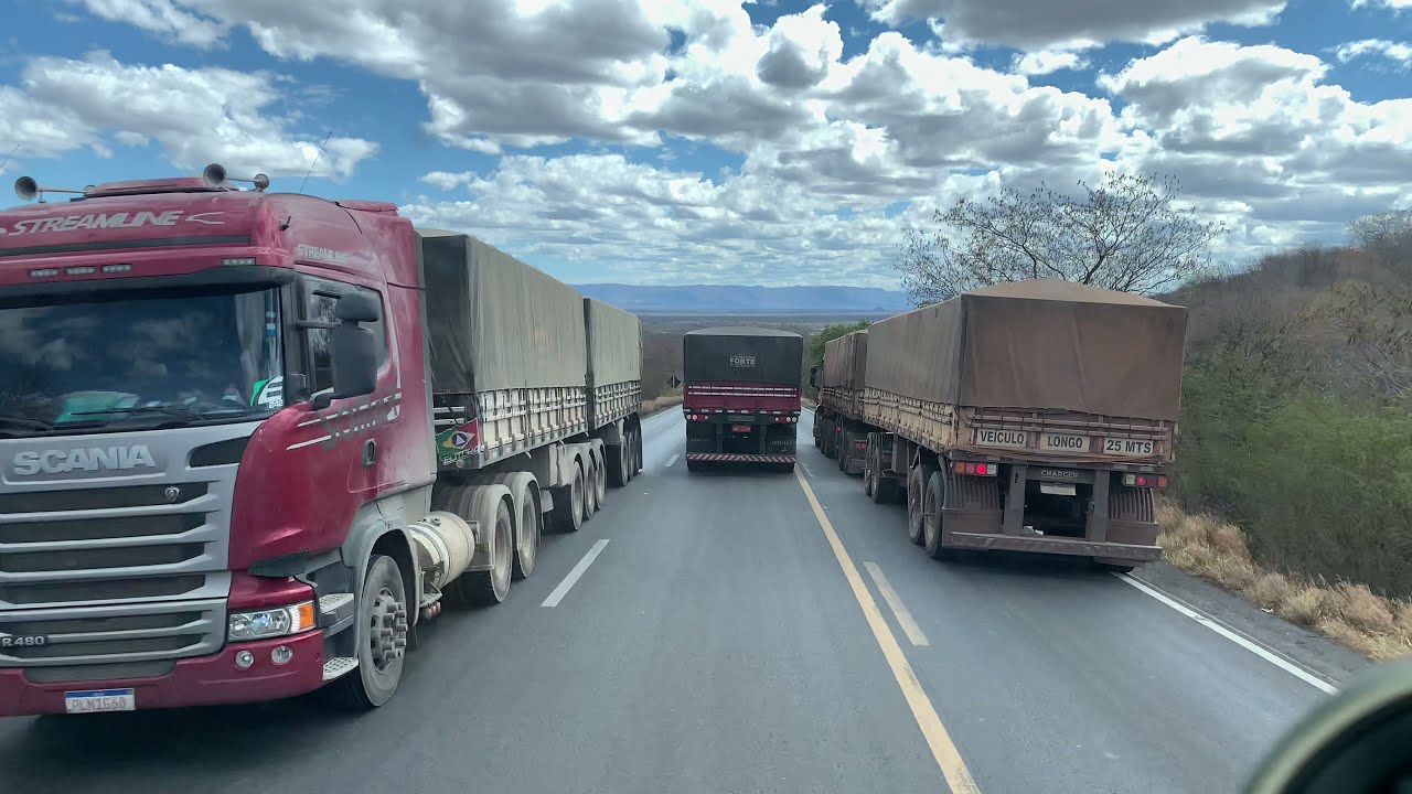 A CARRETA FUMAÇOU A RODA? - DESCENDO A SERRA DA MANGABEIRA - BR 242 - BAHIA