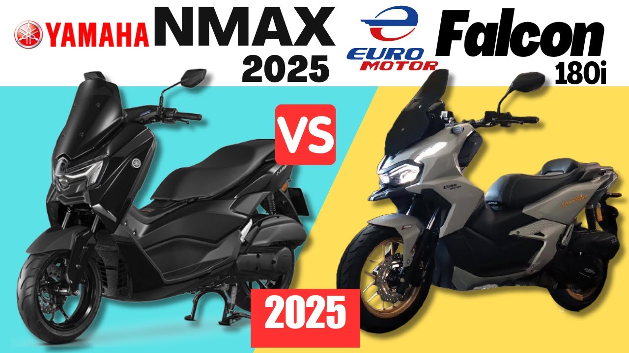 Yamaha NMAX Standard 2025 vs Euromotor Falcon 180i | Side by Side Comparison | Specs & Price | 2025
