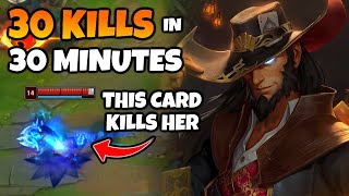 I took Blue Card One Shot Twisted Fate to Emerald. 30 Kills in 30 minutes.