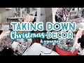 TAKING DOWN CHRISTMAS DECOR / AFTER CHRISTMAS CLEAN WITH ME / CHRISTMAS DECOR ORGANIZING