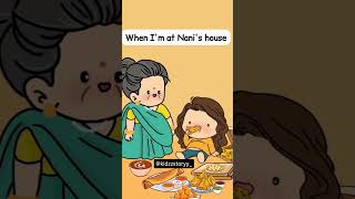When I'm At Nani's house🎧😂🍇🍋🍕🥪🍟🍔#nani #house #cartoons #holiday #house #youtubeshorts