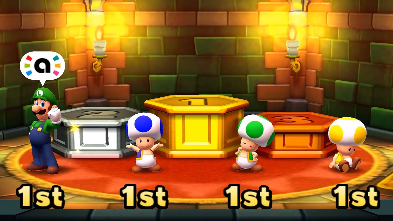 Mario Party Star Rush Toad Scramble Luigi Vs Rival Players (Word 2-2)