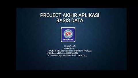 Project Aplikasi Basis data Kel4