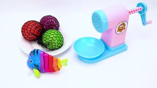 Satisfying Video l How to make Rainbow Noddles and Surprises with Stress Balls & Surprise Eggs ASMR