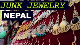 Cheap Gifts in Kathmandu | JUNK JEWELRY IN NEPAL | Market around Monkey temple Kathmandu