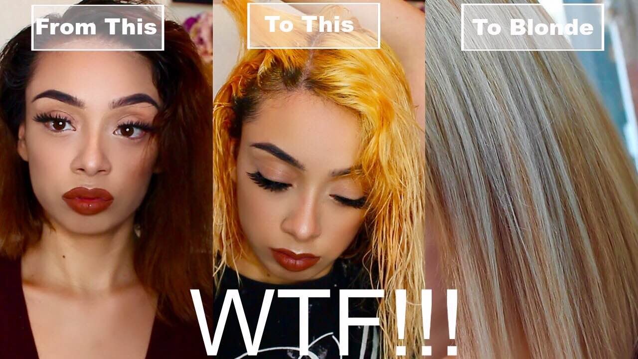 Diy How To Go From Brown Hair To Blonde Hair Youtube