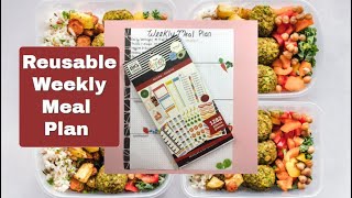 Creating a Reusable Meal Plan for my Big Happy Planner