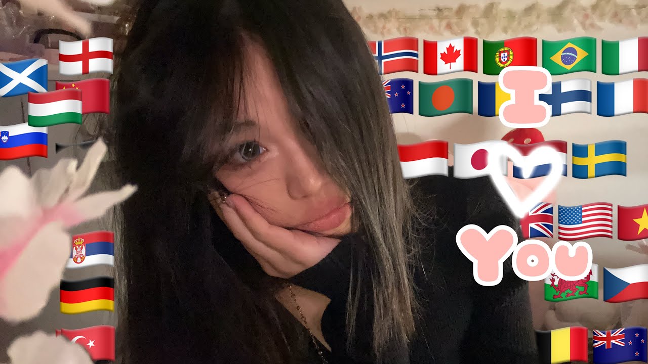 ASMR 💕saying “I love you” in 40+ languages | mouth sounds