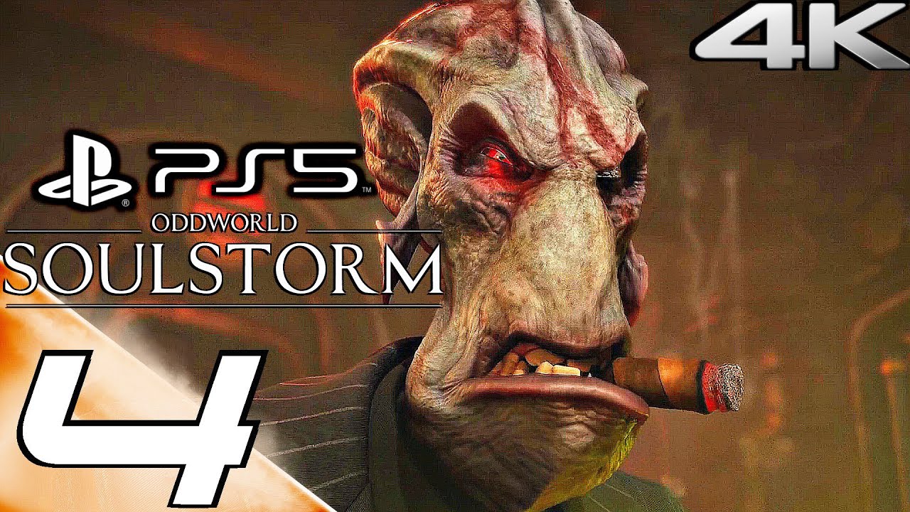 ODDWORLD SOULSTORM PS5 Gameplay Walkthrough Part 4 - Reunion Old Trellis & Slig Barracks (4K 60FPS)