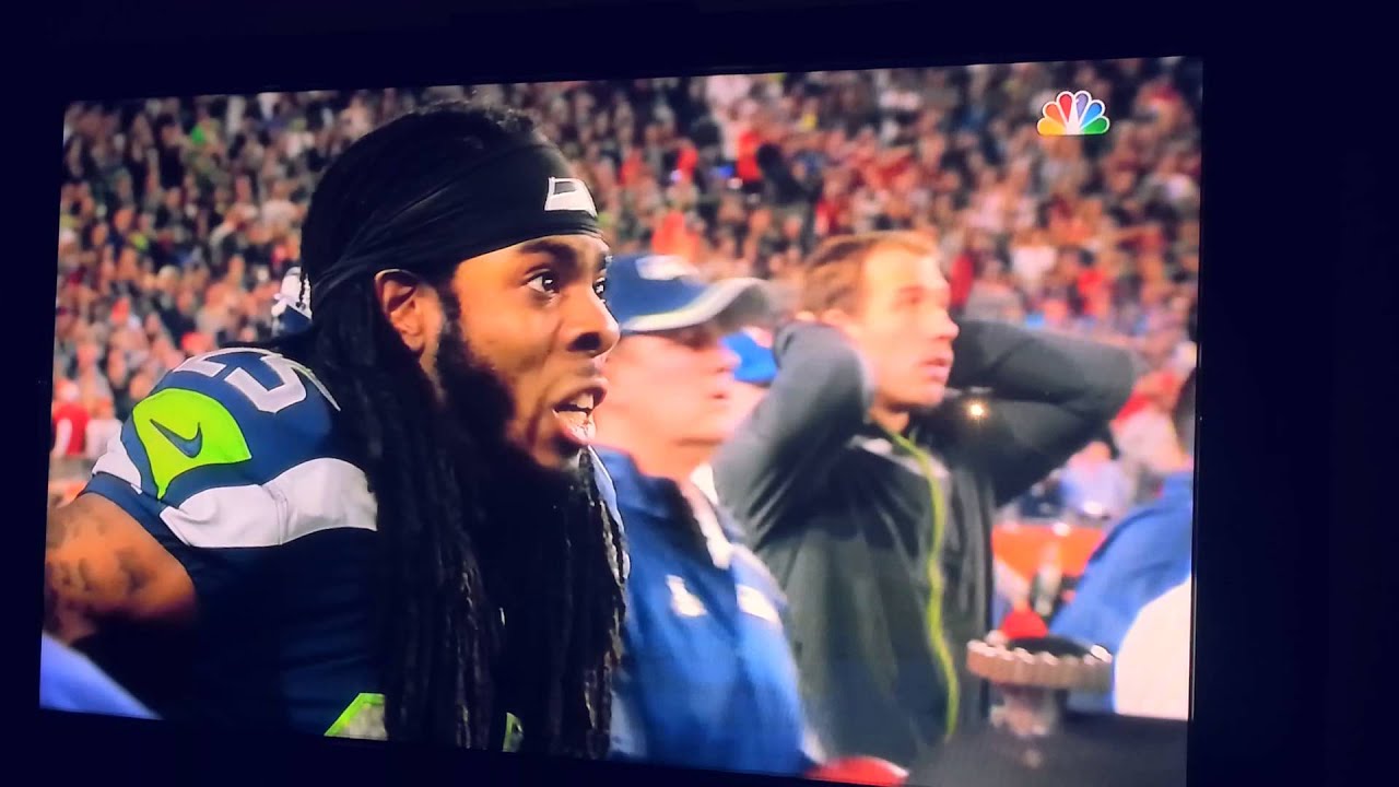 Richard Sherman's face after interception!