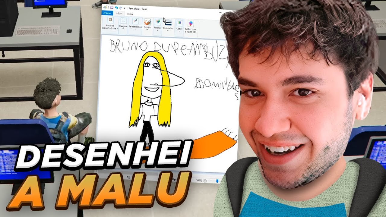 BRUNINHO, LOBINHO E MALU NA AULA DE ARTES (GTA RP)