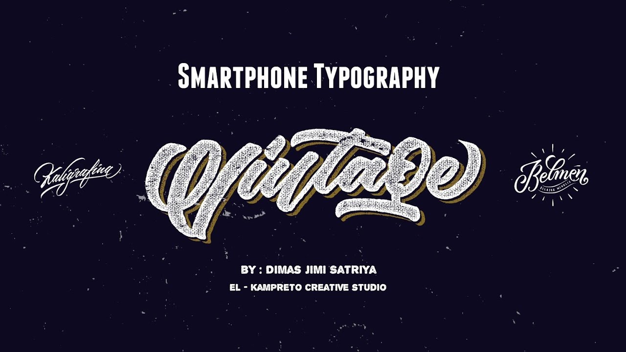 Cara Membuat Vintage Hand Lettering Menggunakan Android Youtube