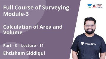 Area & Volume Calculation Part-3| Full Course of Surveying Module-3|For all AE and JE Exams|Siddiqui