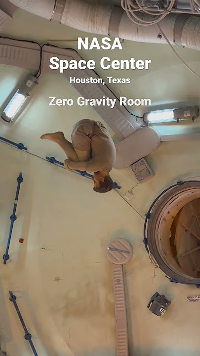 Guy spinning in the air in Zero Gravity Room in Space Center | #shorts